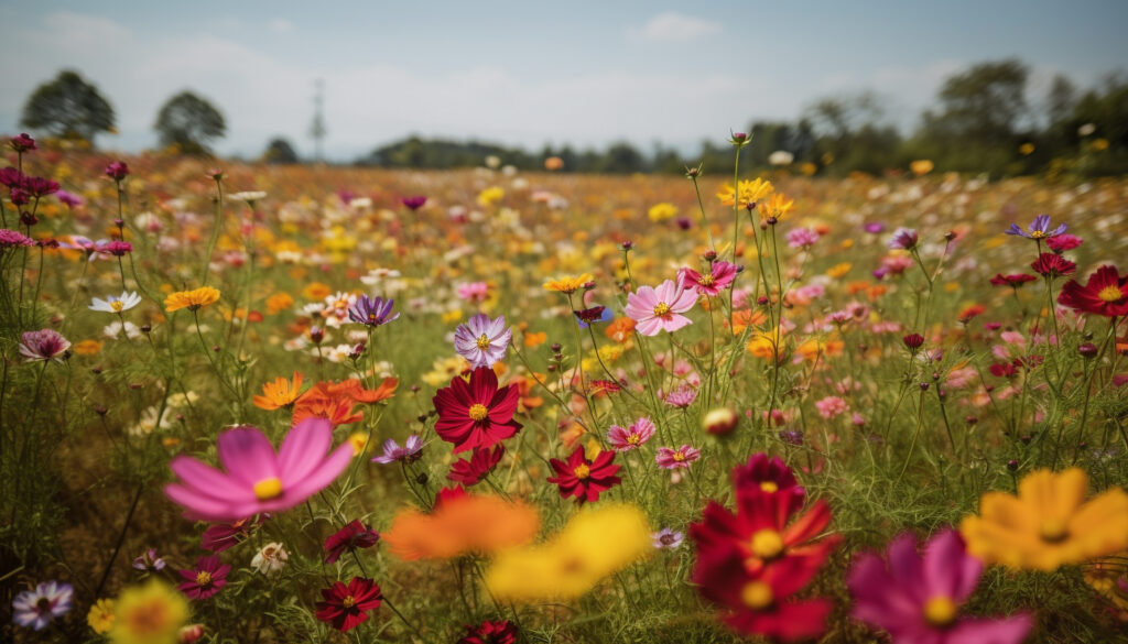 image de champ de fleurs